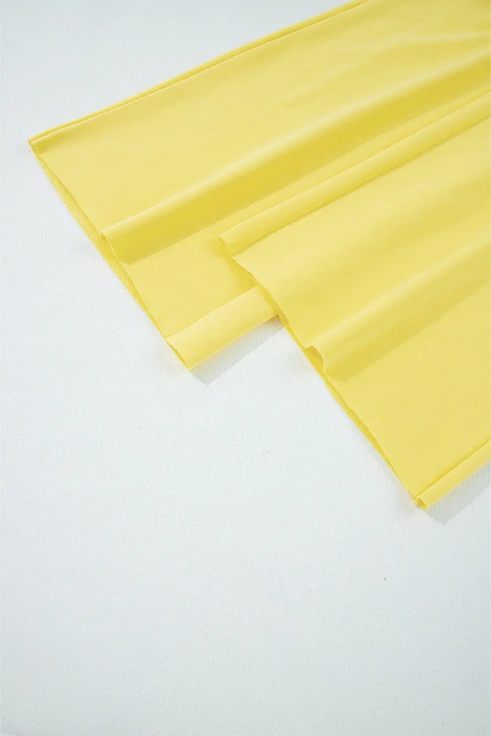 Yellow Cream Puff Sleeve Crop Top and Wide Leg Pants Dear-Lover Dropshipping